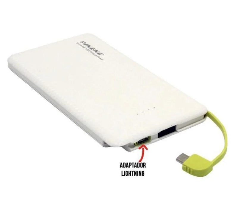 Carregador Portátil Pineng Power Bank 10.000mah,5000mah com adaptador iPhone,V8 - super shopping